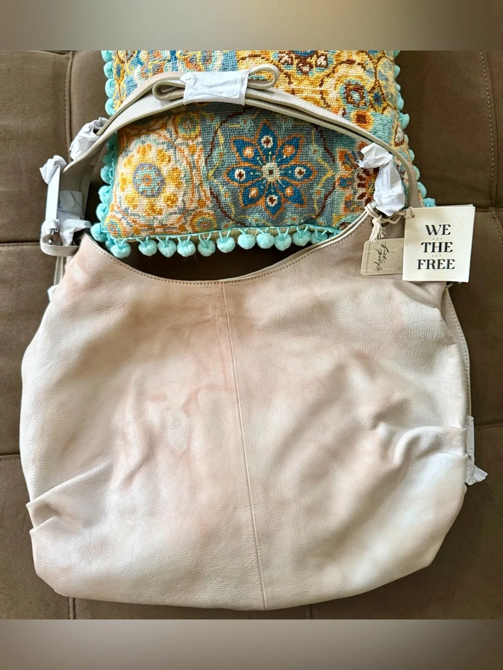 Free People We the Free Leather Sabine Slouchy Hobo Bag NWT